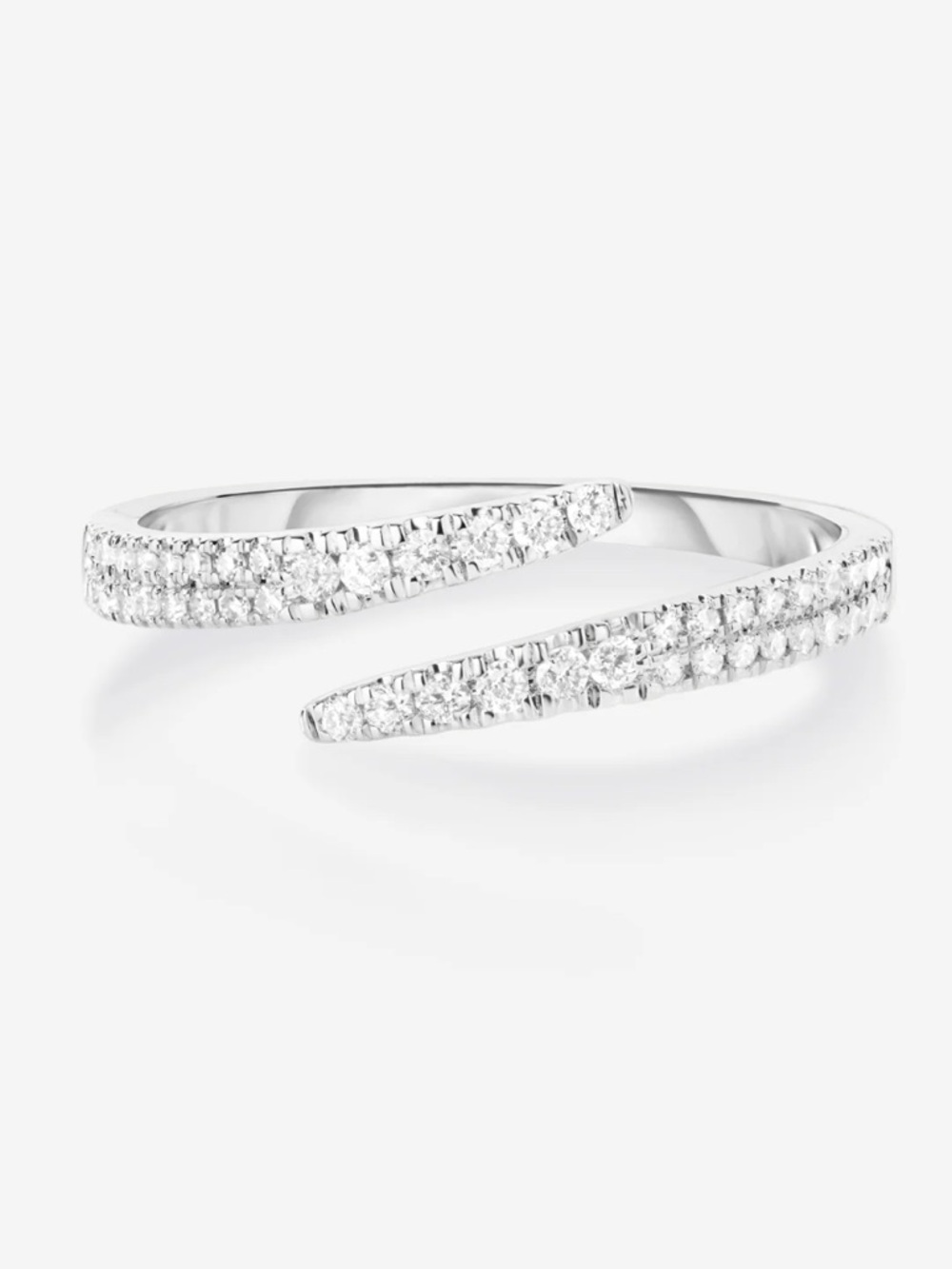 Ring Concierge Open Diamond Wrap Ring - White Gold Diamond Pavé